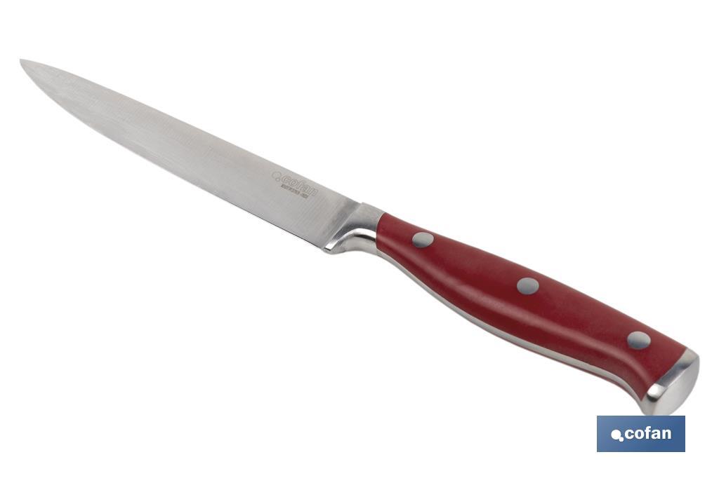 French forged vegetable knife | Red | Blade size: 13cm - Cofan