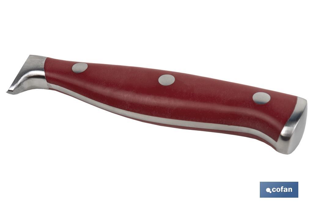 Coltello per verdure con forgiatura francese | Rosso | Dimensioni della lama: 13 cm - Cofan