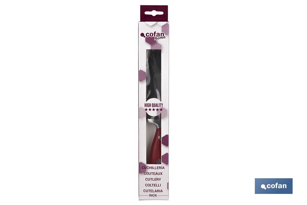 Coltello da cucina con forgiatura francese | Rosso | Varie misure - Cofan