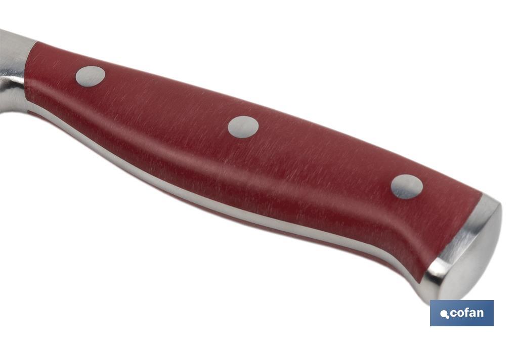 French forged kitchen knife | Red | Available in different sizes - Cofan