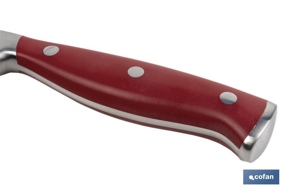 French forged kitchen knife | Red | Available in different sizes - Cofan