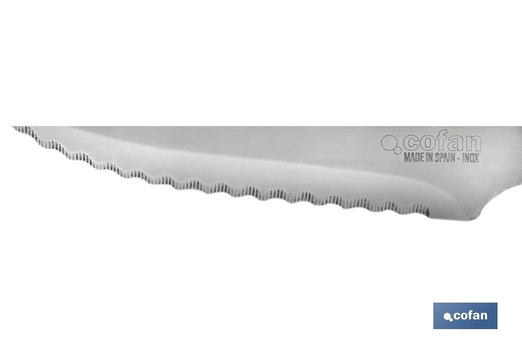 Pack of 3 knives | Micro-serrated blade of 10cm | Available in 2 colours - Cofan