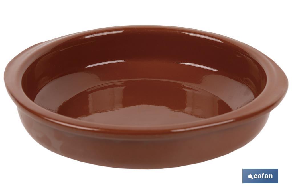 Heat-resistant terracotta round dish | Available in different sizes | Cook recipes on a slow burn - Cofan