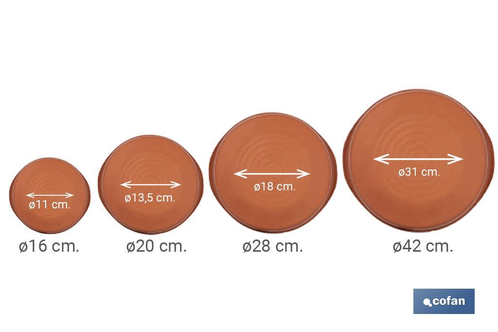 Casseruola di terracotta refrattaria | Varie misure | Per ricette a fuoco basso - Cofan