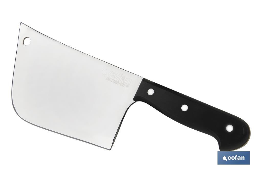 Cleaver | Saffron Model | Blade size: 20cm | Stainless-steel blade | Polyoxymethylene handle | Black - Cofan