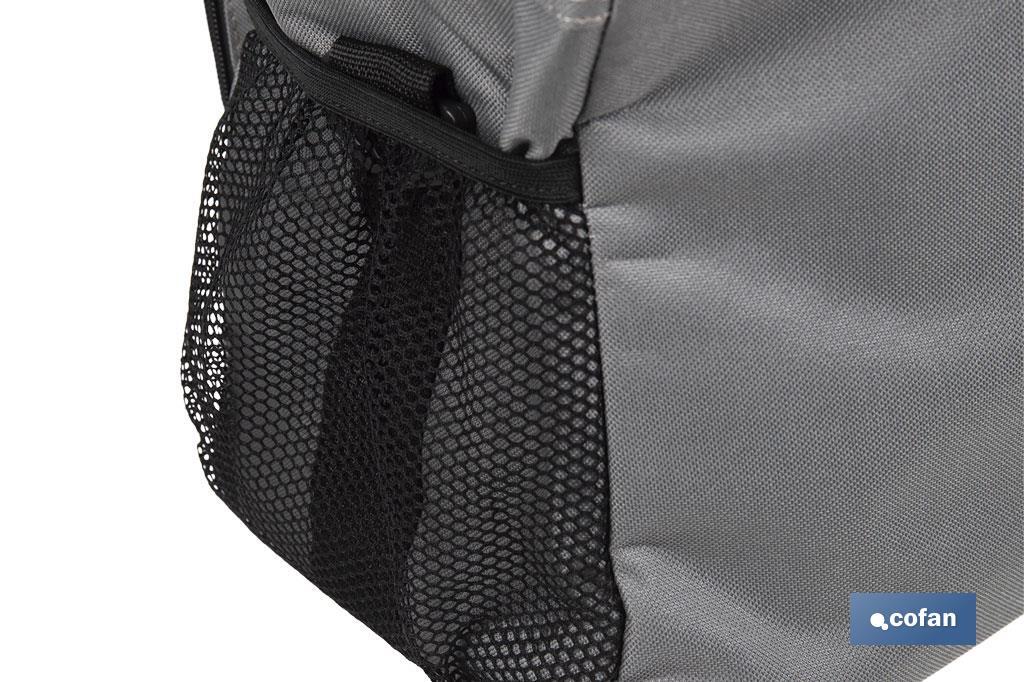 Nevera portátil porta alimentos | Bolsa isotérmica | Correa ajustable | Color: gris oscuro | Medidas: 35 x 23 x 24 cm - Cofan