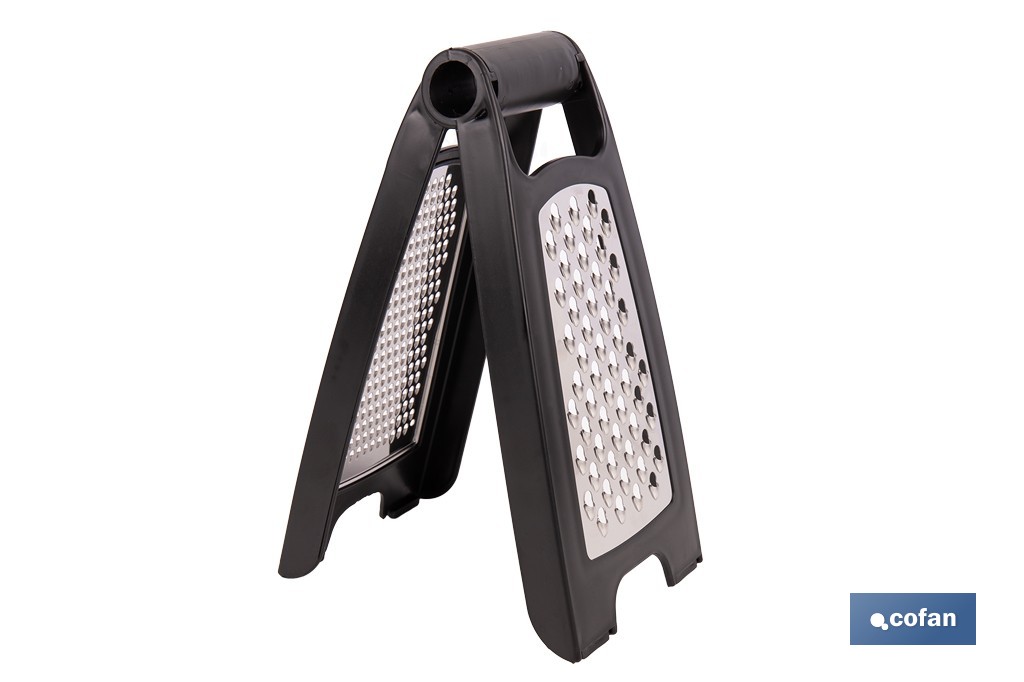 Rallador de cocina plegable con doble lado: fino y grueso | Base antideslizante | Colores aleatorios - Cofan