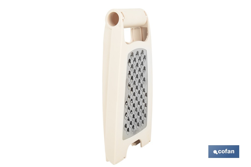 Rallador de cocina plegable con doble lado: fino y grueso | Base antideslizante | Colores aleatorios - Cofan