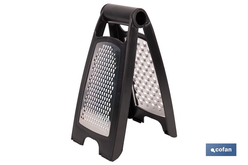 Rallador de cocina plegable con doble lado: fino y grueso | Base antideslizante | Colores aleatorios - Cofan