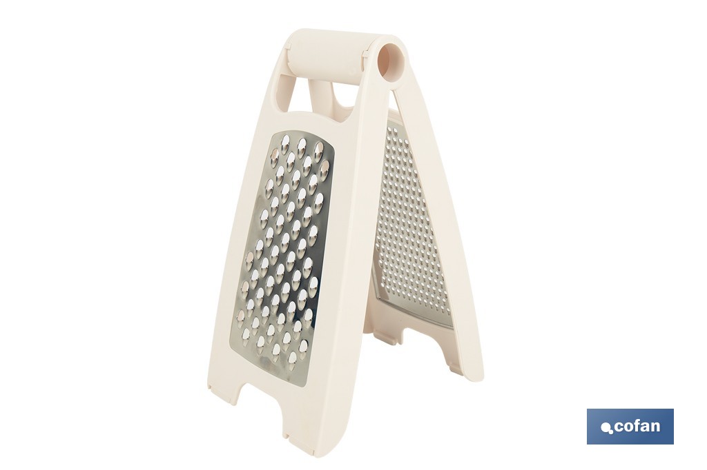 Rallador de cocina plegable con doble lado: fino y grueso | Base antideslizante | Colores aleatorios - Cofan