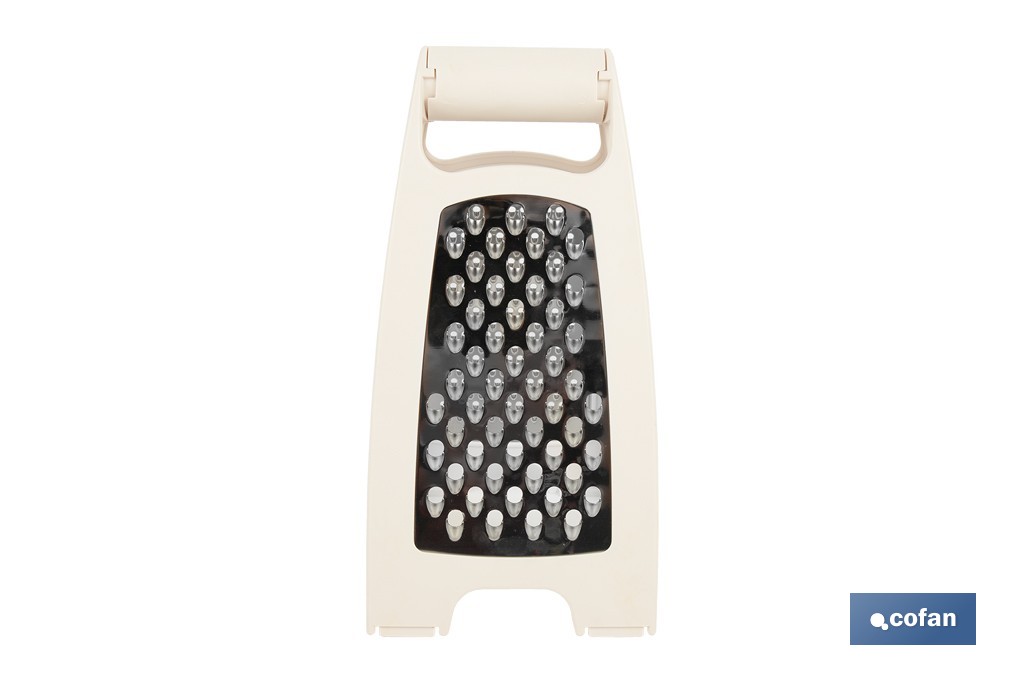 Rallador de cocina plegable con doble lado: fino y grueso | Base antideslizante | Colores aleatorios - Cofan