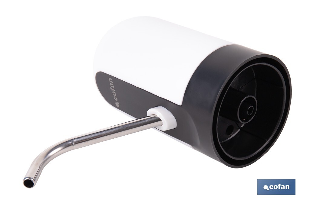 Dispensador de agua eléctrico | Grifo portátil para garrafas de agua | Adaptador universal incluido | Batería recargable de 1200 mAh con conexión USB-C - Cofan