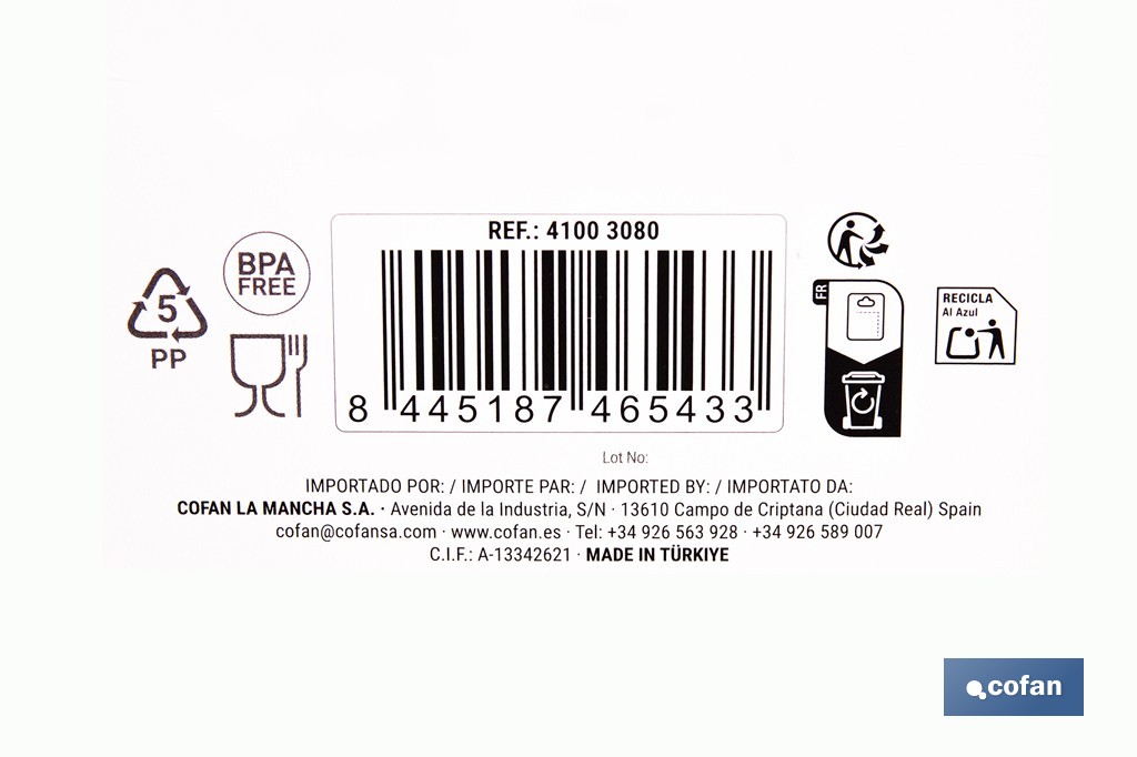 Pack de 2 pinzas para cerrar bolsas de alimentos | Color: beige - Cofan