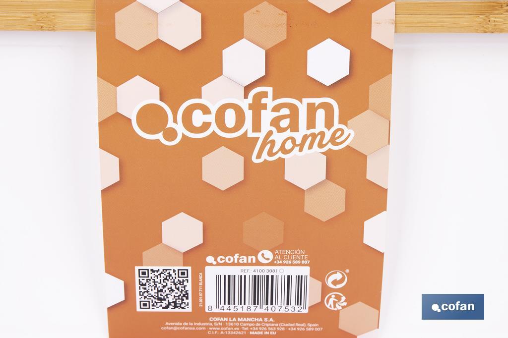 Panera con tapa de bambú | Diseño minimalista | Capacidad: 6,5 l | Perfecta para conservar pan fresco | Disponible en diferentes colores - Cofan