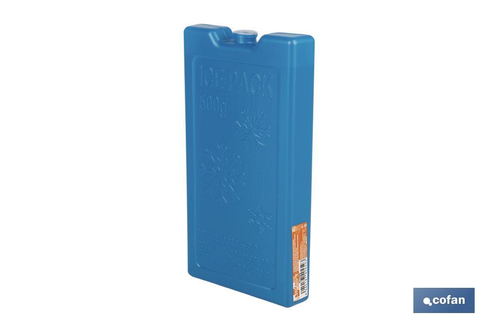 Acumulador de frío para nevera portátil de 500 ml en color azul | Conserva alimentos frescos - Cofan