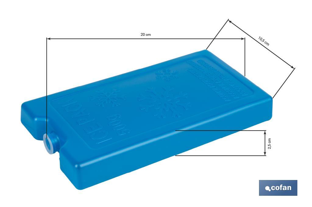 Acumulador de frío para nevera portátil de 500 ml en color azul | Conserva alimentos frescos - Cofan
