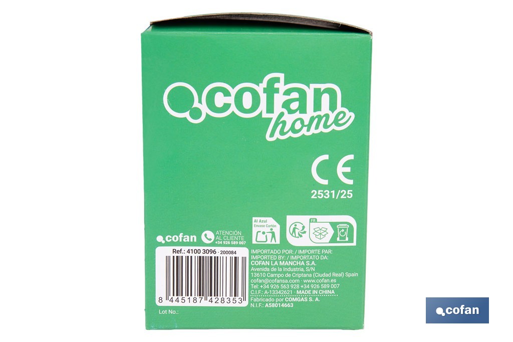 Regulador de gas butano/propano | Mando ajustable | Rosca izquierda 21,8 mm | Adecuado para sopletes y soldadores - Cofan