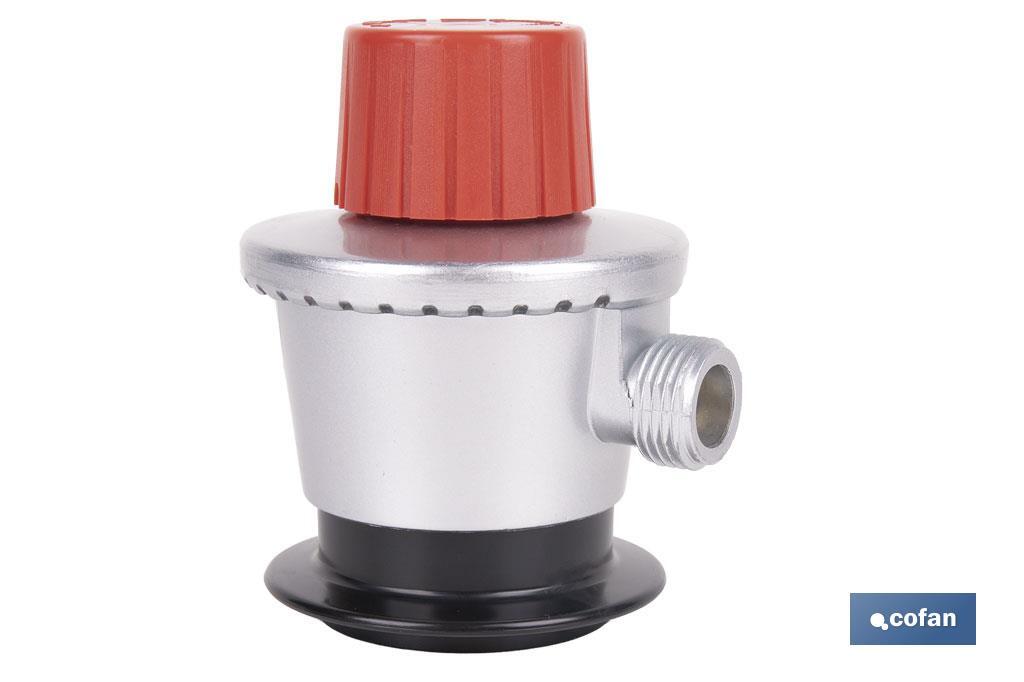 Regulador de gas butano/propano | Mando ajustable | Rosca izquierda 21,8 mm | Adecuado para sopletes y soldadores - Cofan