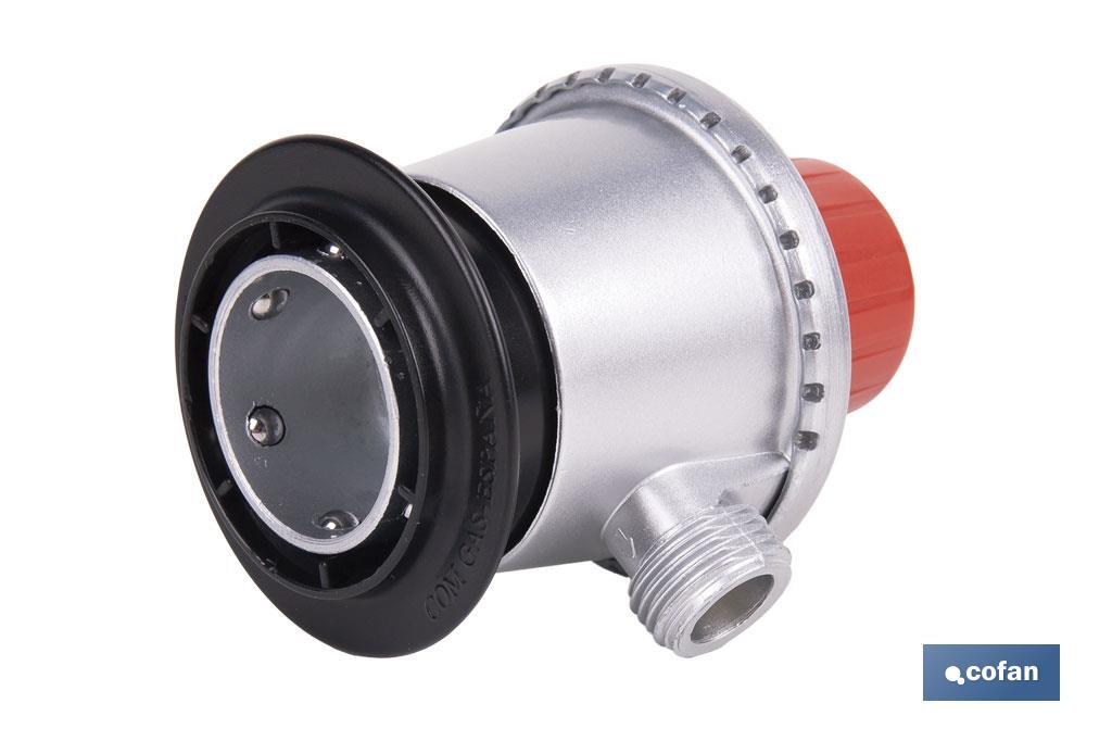 Regulador de gas butano/propano | Mando ajustable | Rosca izquierda 21,8 mm | Adecuado para sopletes y soldadores - Cofan
