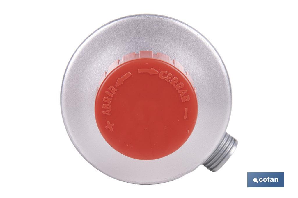 Regulador de gas butano/propano | Mando ajustable | Rosca izquierda 21,8 mm | Adecuado para sopletes y soldadores - Cofan