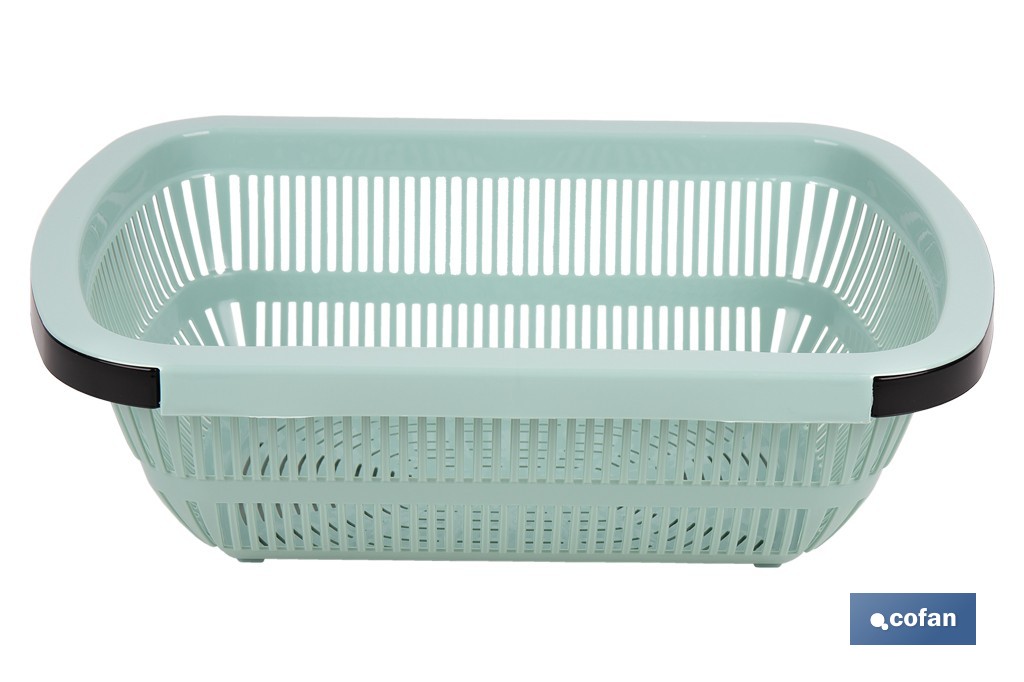 Escurridor rectangular extensible | Lava y escurre alimentos sobre el fregadero | Disponible en diferentes colores - Cofan