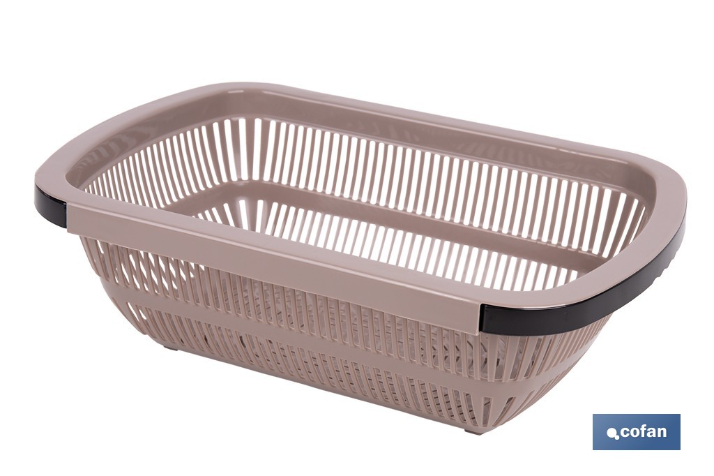 Escurridor rectangular extensible | Lava y escurre alimentos sobre el fregadero | Disponible en diferentes colores - Cofan