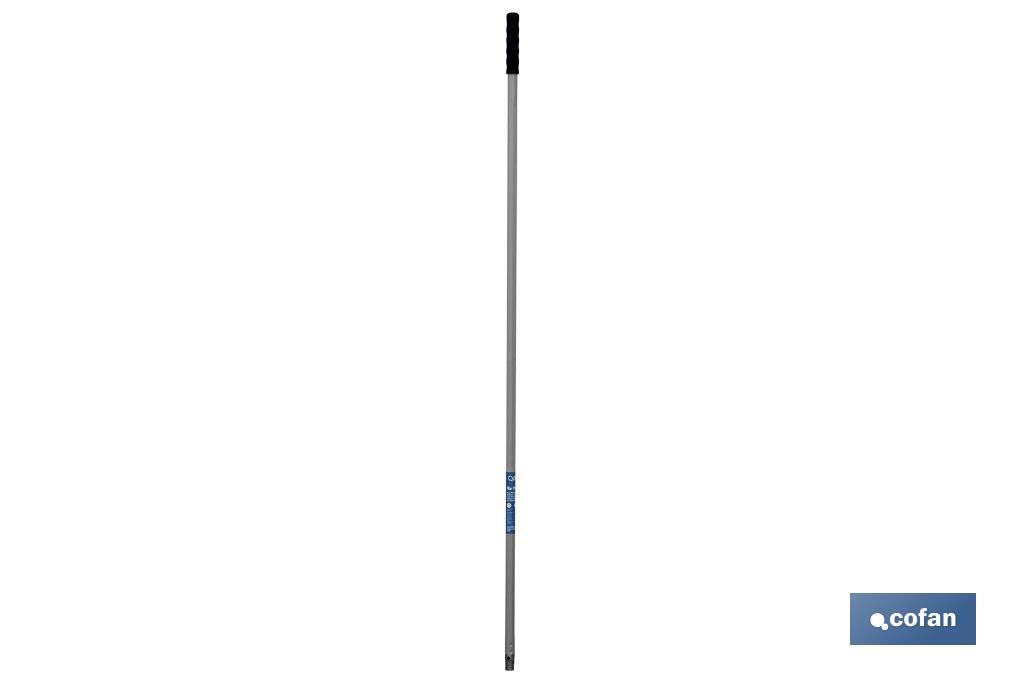 Cabo octogonal pintado para esfregonas e vassouras | Cabo universal na cor cinza e preto | Medida: 1,40 m e 3,2 cm de diâmetro - Cofan