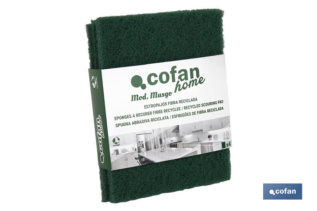 Pack de 4 estropajos verdes - Cofan