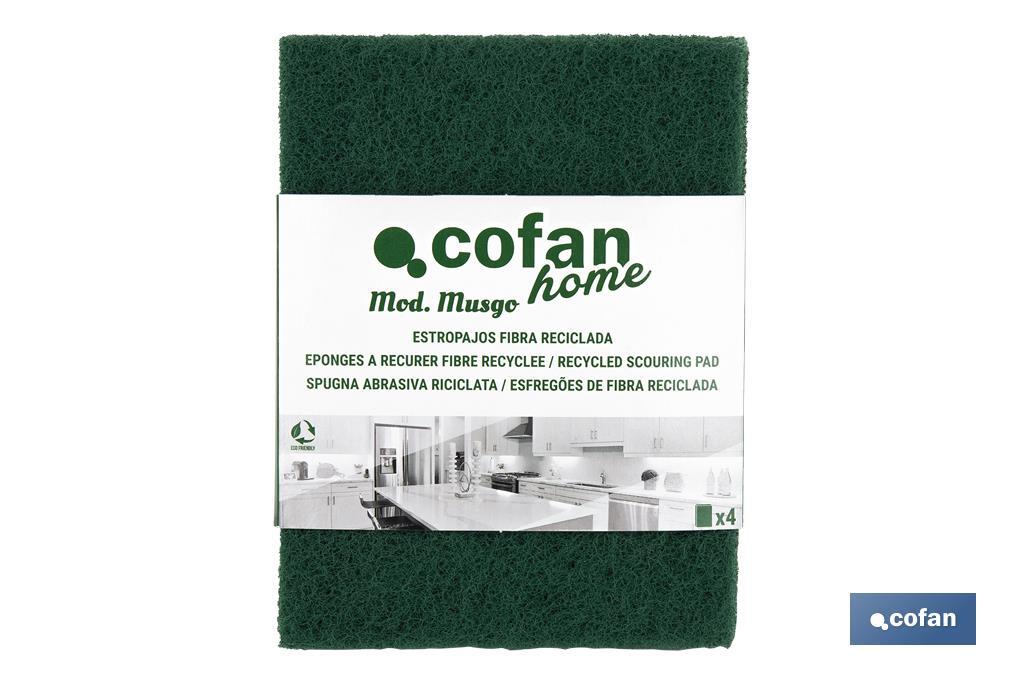 Pack de 4 estropajos verdes - Cofan