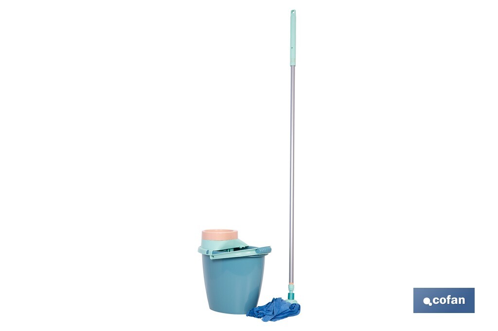 Pack de fregona con cubo y escurridor fácil | Capacidad de cubo de 14 litros - Cofan