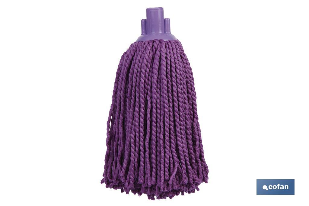 Mop with microfibre strands | Purple | Thickness: 160g | Maximum softness and absorption with quick drying - Cofan