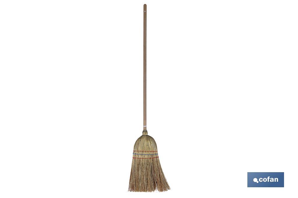 National Three Tie Millet Broom - Cofan