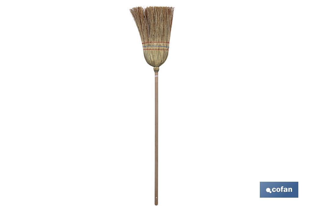 National Three Tie Millet Broom - Cofan