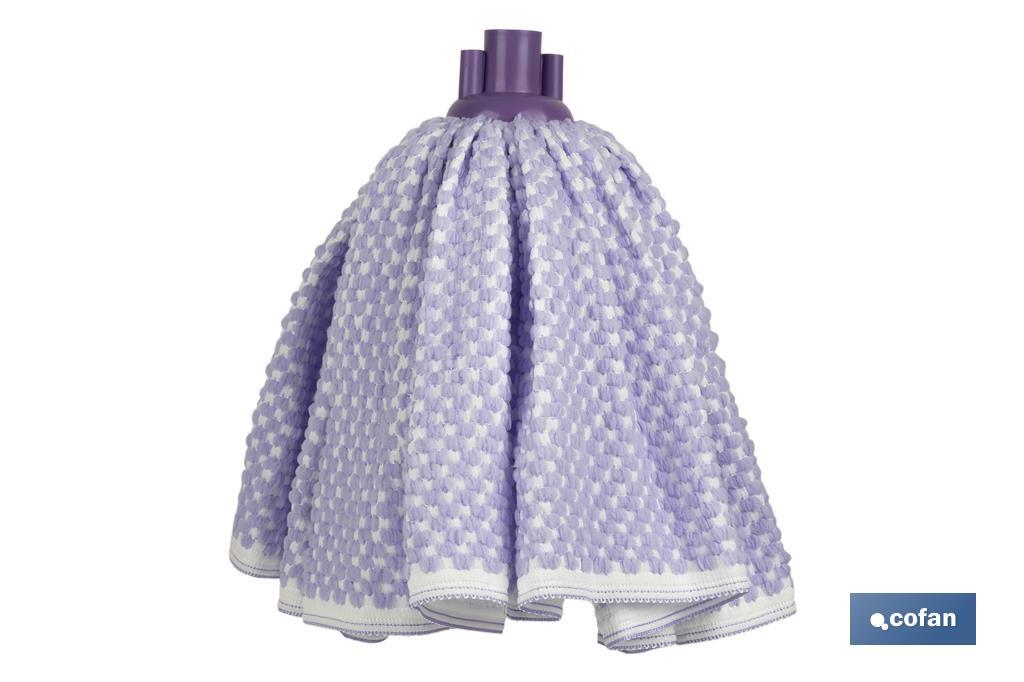 Cloth mop | 100% microfibre | White and purple - Cofan