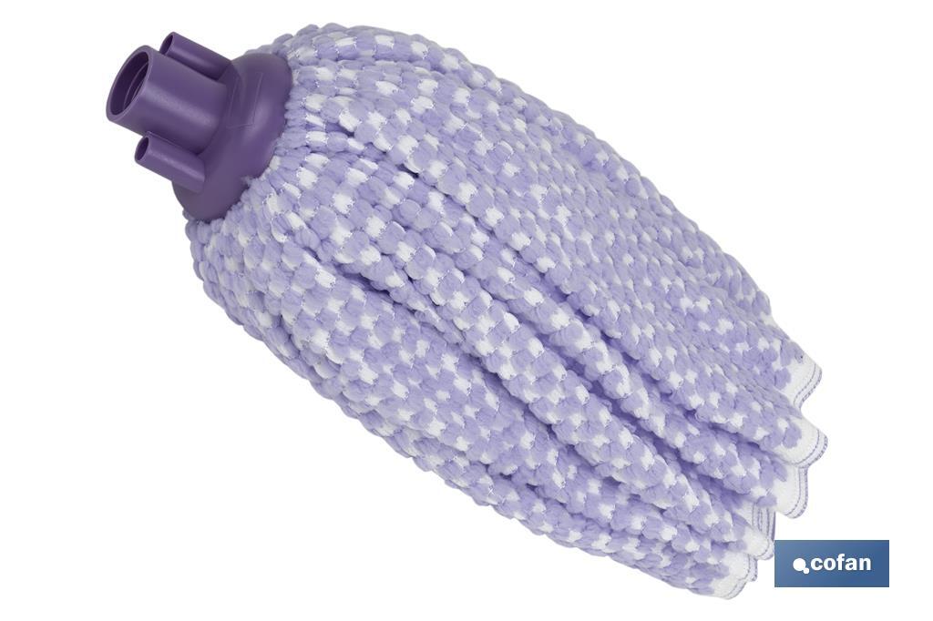 Cloth mop | 100% microfibre | White and purple - Cofan