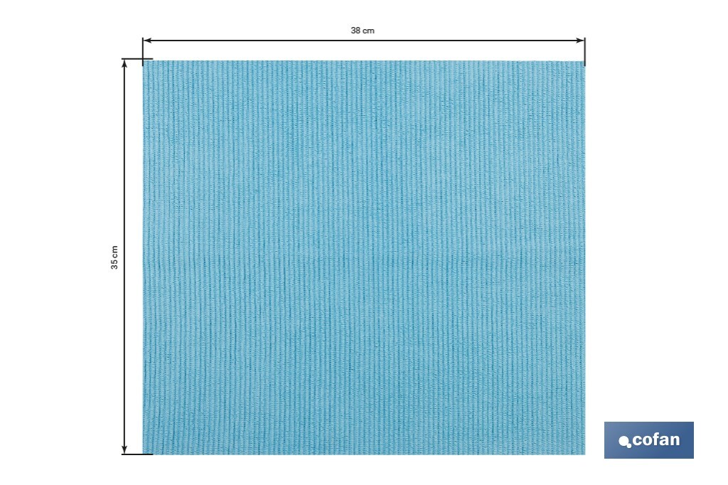 Pack de 4 bayetas de microfibra antibacterianas | Alta calidad y versatilidad | Máxima absorción | Medidas: 38 x 35 cm - Cofan