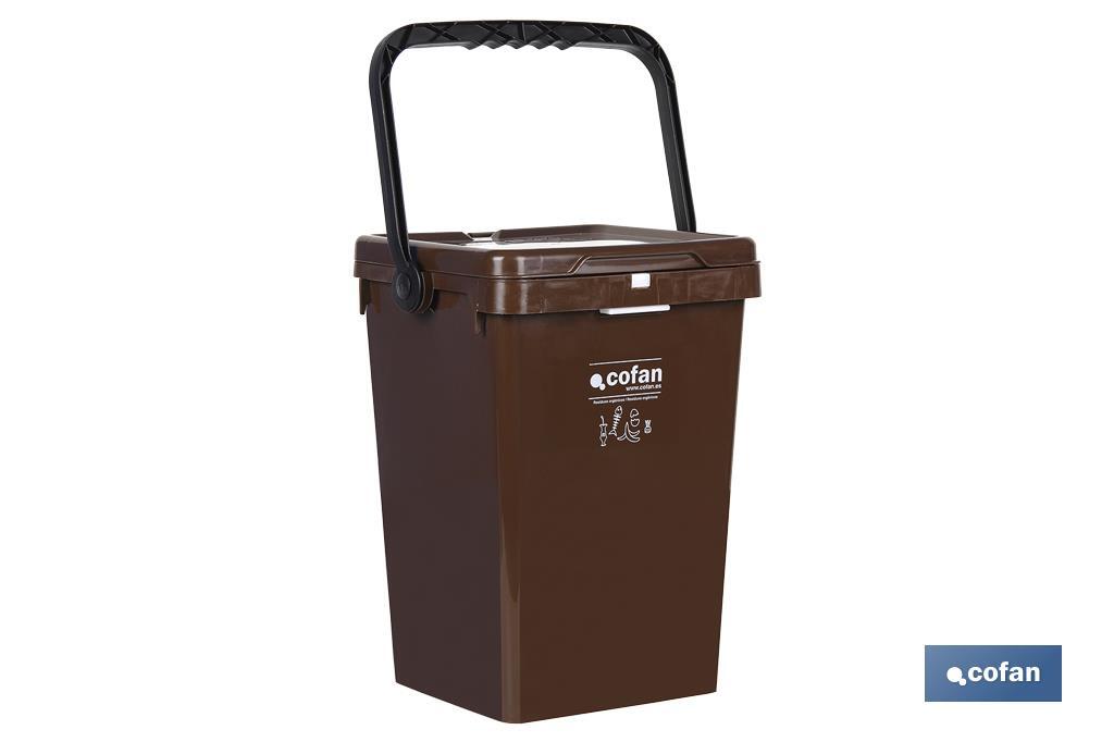 Brown Rubbish Bin for Organic Waste - Cofan