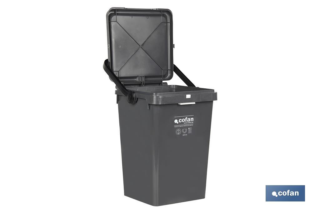 Grey Rubbish Bin for Waste - Cofan