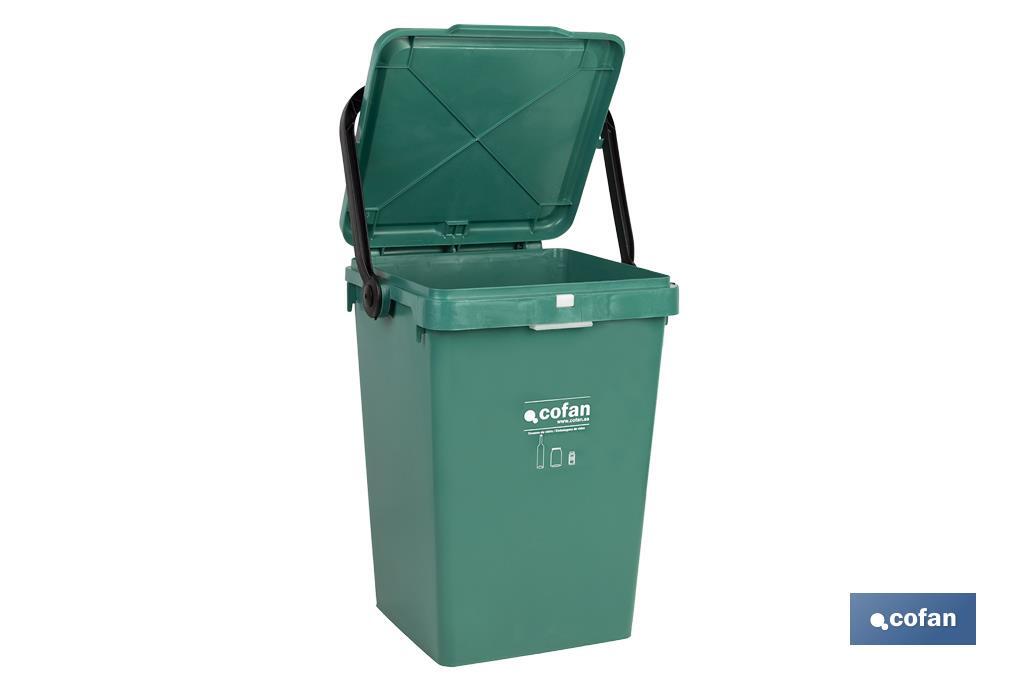 Green Rubbish Bin for Glass - Cofan