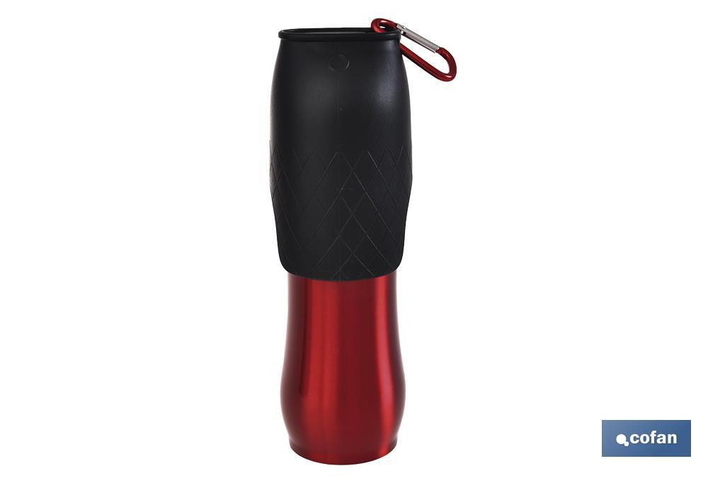 Portable dog water bottle | Capacity: 750ml | Cherry red coloured - Cofan