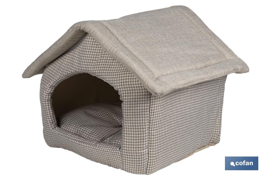 Fabric house for pets | Portable washable house | Outer dimensions: 42 x 40 x 40cm - Cofan