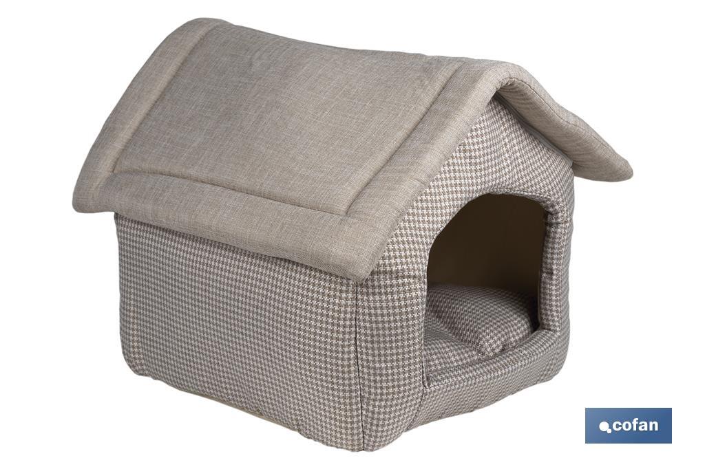 Fabric house for pets | Portable washable house | Outer dimensions: 42 x 40 x 40cm - Cofan