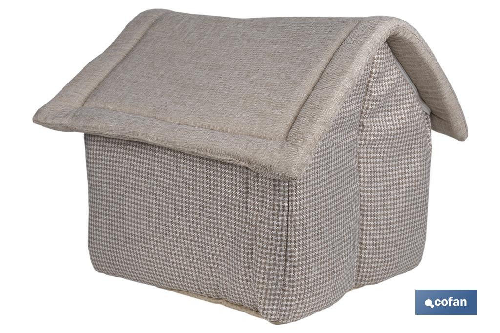 Fabric house for pets | Portable washable house | Outer dimensions: 42 x 40 x 40cm - Cofan