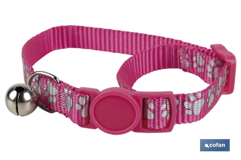 Sobretodo linda graduado Collar para Gatos con Cascabel | Medidas: 1 x 32 cm | Varios colores a  elegir | Cofan