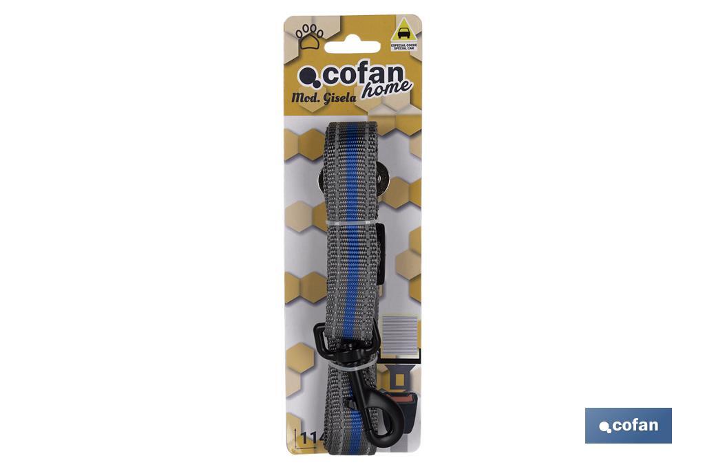 Car seat belt for dogs | Size: 114 x 2.4cm | Polyester and metal - Cofan