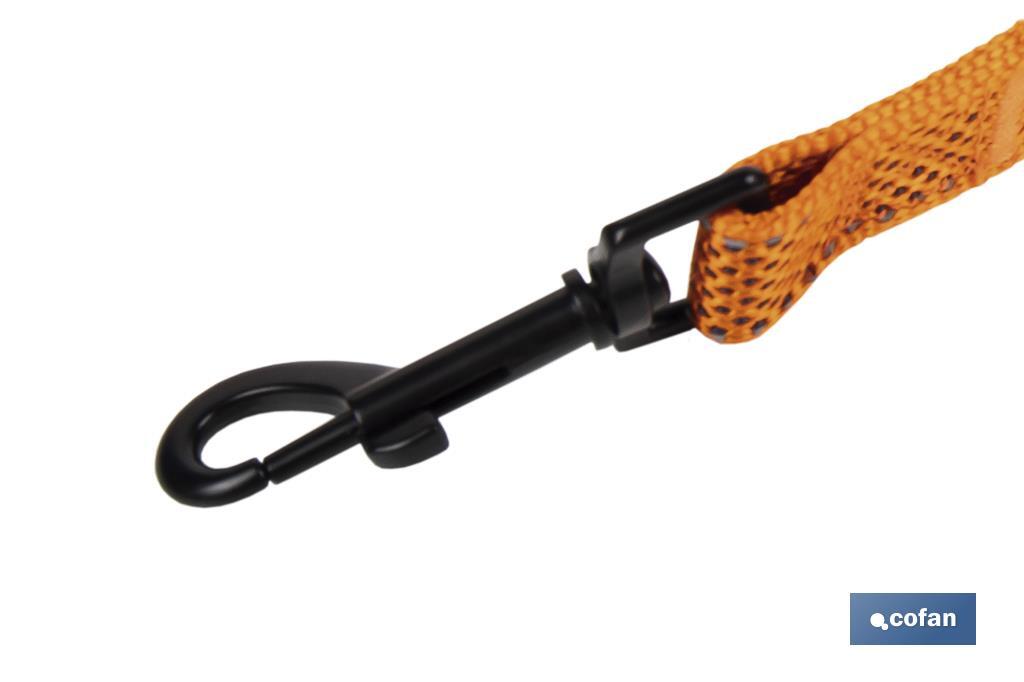 Reflective dog training leash | Available in different sizes | Orange - Cofan