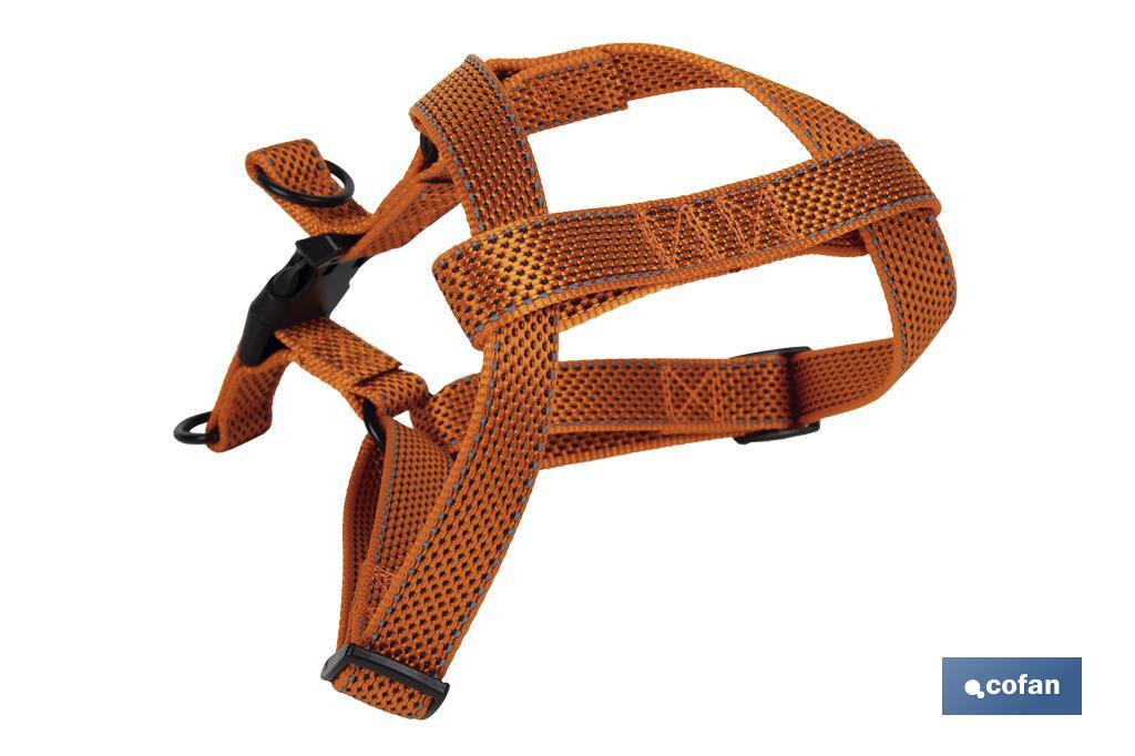 Reflective dog harness | Orange | Available in various sizes - Cofan