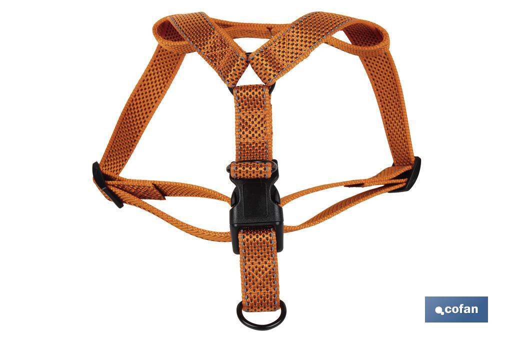 Reflective dog harness | Orange | Available in various sizes - Cofan