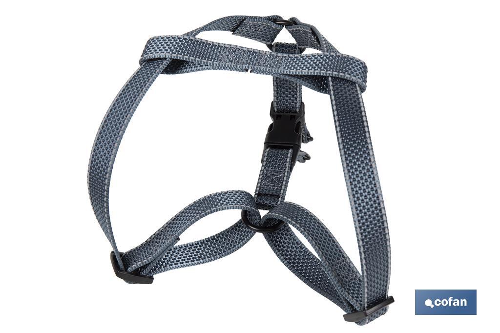 Reflective dog harness | Grey | Available in various sizes - Cofan