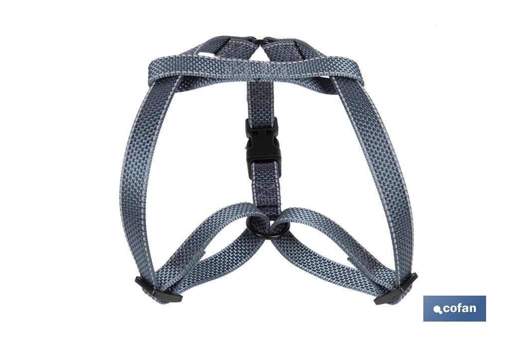 Reflective dog harness | Grey | Available in various sizes - Cofan